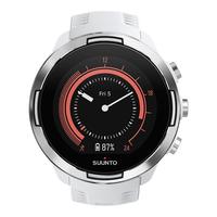 SUUNTO 颂拓 SUUNTO 9系列 旗舰版 智能手表 50mm 银色 不锈钢表盘 硅胶白带 白色 (GPS、北斗）