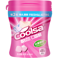  coolsa/酷莎 清新口气 水蜜桃味口香糖 水蜜桃味  50g*3瓶