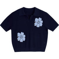  TOYOUTH/初语 镂空绞花 女士针织衫