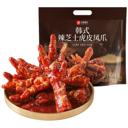 良品铺子 韩式辣芝士虎皮凤爪400g鸡爪 子熟食卤味 开袋即食宿舍解馋 鸡肉零食