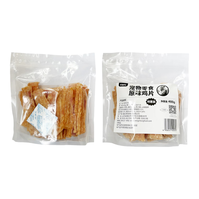 卡尔 训练磨牙励 狗狗零食 原味鸡肉片400g