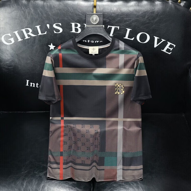 巴宝莉 B PRORSUM巴宝莉2026新款春夏季丝光棉圆领短袖T恤