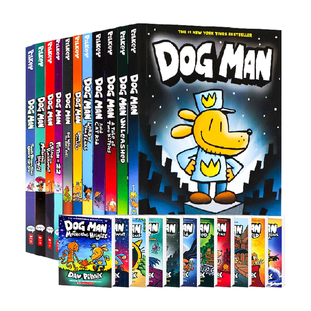 超小凡 全彩漫画书 儿童英语绘本小说dogman神探狗英文原版