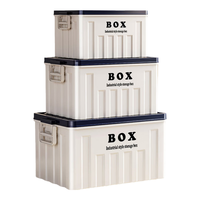  BAIYITE/百易特 户外野营野餐 车载储物箱 蓝白色【中号+大号+特大号】