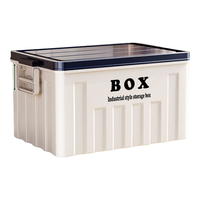  BAIYITE/百易特 户外野营野餐 车载储物箱 蓝白色【大号】1个装