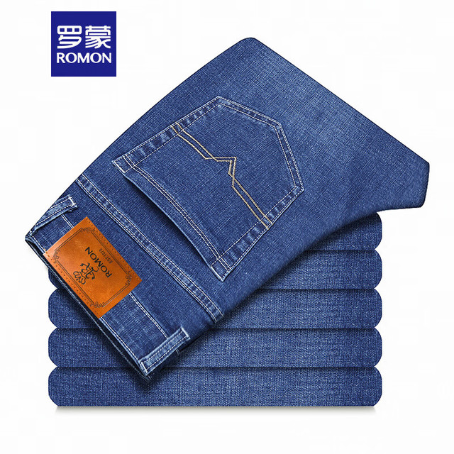 罗蒙 牛仔裤春夏 休闲宽松直筒长裤09蓝