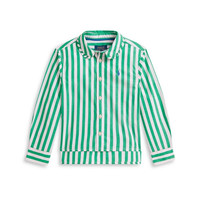 RALPH LAUREN Girls' Striped Cotton Poplin Boxy Shirt - Big Kid, Little Kid