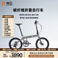希飞 可折叠勤代步CF10 灰色 20英寸 10速-碳车架+前叉+座杆+握把