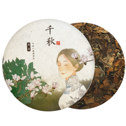 花小茵 福鼎白茶千秋系列贡眉茶饼300g 密封袋款 300g*1饼