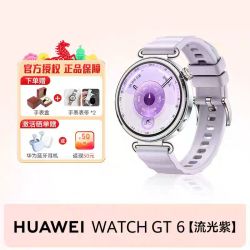 华为 WATCH GT6 智能手表 41mm 流光紫 复合编织表带