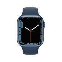 Apple Watch Series 7 GPS版 45mm蓝色铝金属表壳深邃蓝色运动型表带智能手表