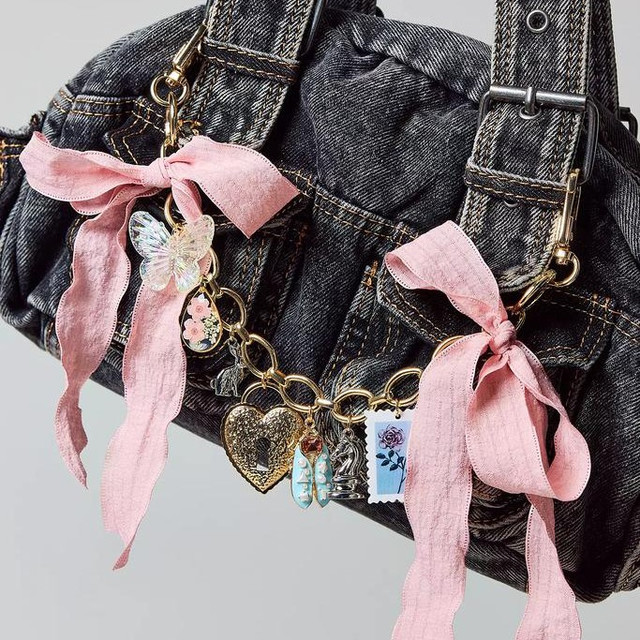 urban outfitters Floral Fantasy Bow Charm Bag Chain