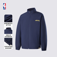 NBA 官方勇士/湖人中性梭织防泼水透气夹克外套 藏青色 M