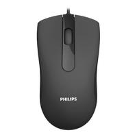  PHILIPS/飞利浦 人体工学 有线鼠标  黑色