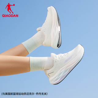 乔丹 领航600二代 缓震支撑 象牙白/花藤紫 37.5 女款跑鞋