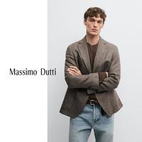  Massimo Dutti 纯亚麻 男士休闲西服