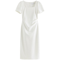  FANSILANEN/范思蓝恩 法式方领 女士连衣裙 XS