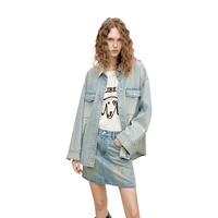  MO&Co./摩安珂 复古洗水 女士牛仔衬衫