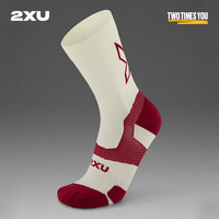  2XU 吸汗防臭 跑步袜 淡粉色/酒红色 M