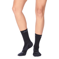  2XU 吸汗防臭 跑步袜 黑色/金属灰 XL