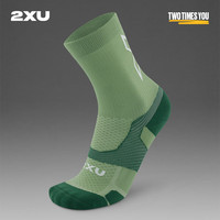  2XU 吸汗防臭 运动袜 桉树绿/蕨绿 L