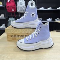 百亿补贴：匡威 RunStar厚底夹心浅蓝紫色增高男女高帮复古帆布鞋/A04693C