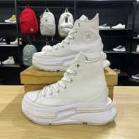 百亿补贴：匡威 RunStar秋上新学生高帮帆布鞋男女同款白色A06021C