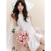 FANSILANEN/范思蓝恩 泡泡网百褶 女士连衣裙