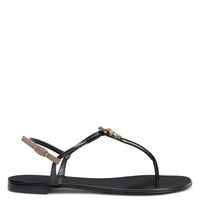 GIUSEPPE ZANOTTI 女士春夏水钻夹趾平底凉鞋 E200124