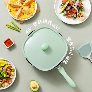 爱仕达 煎炒锅不粘锅晶石麦饭石28cm