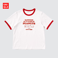 UT 优衣库女装UT PEANUTS印花短袖T恤史努比25春夏476605 00 白色 S /155/80A