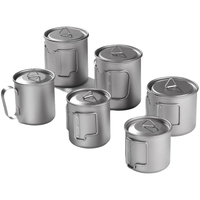  德斯汉菲 纯钛马克杯 盖 柄 单层固定柄款420ML 1只