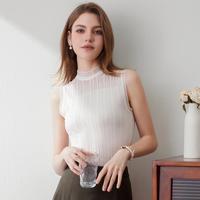 科蒙博卡 蕾丝拼接 女士羊毛背心