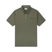 Columbia 男士户外旅行休闲运动短袖Polo AE3614-397 墨绿 M