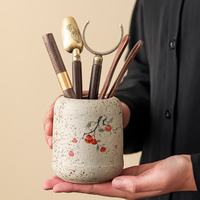 茉舟 火红石茶道六君子套装功夫茶具配件用品大全茶桌茶台盘泡茶工具 MZ火石红柿子六君子 无规格