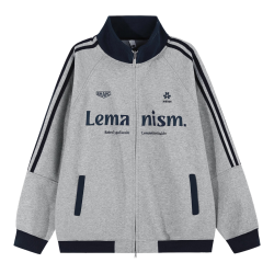 LEMANISM 立领 棒球服 花灰色