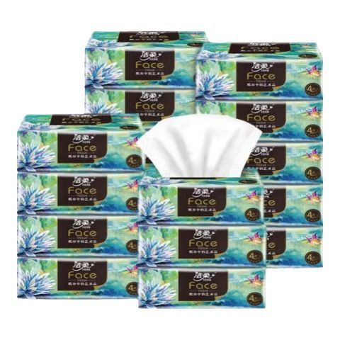 洁柔 油画系列抽纸 4层80抽*16包/箱