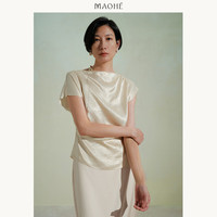  茂禾 缎感醋酸 女士衬衫 M