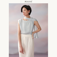  茂禾 真丝斜领 女士衬衫