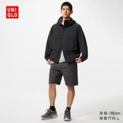 优衣库 弹力舒适短裤男装女装/起居裤26春夏新款481582 476081