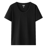  Semir/森马 凉感抑菌 女士短袖T恤 黑色90001-显瘦U领 M 【90-105斤】