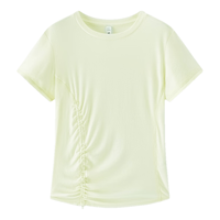  Semir/森马 短款抽绳褶皱 女士短袖T恤
