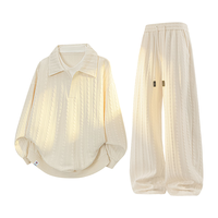  :CHOCOOLATE 假两件设计 男士卫衣套装 杏色 5XL 【215-235斤】