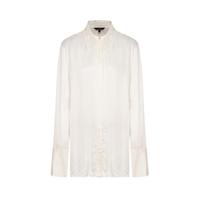 限尺码：Massimo Dutti 女极简光泽缎面长袖衬衫