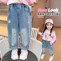 QITA 女童牛仔裤2026春秋新款儿童宽松中小童韩版外穿宝宝时髦洋气裤子
