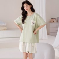 雅鹿 100%纯棉 休闲家居服套装