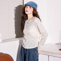 热风 收腰显瘦 女士长袖T恤