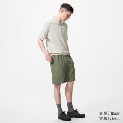 优衣库 全棉 男士休闲短裤 53 草绿色 XL
