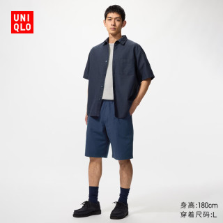  UNIQLO/优衣库 全棉 男士短裤 68 深蓝色 3XL