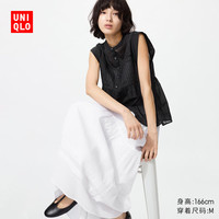优衣库 女装棉质打褶无袖衬衫 485584